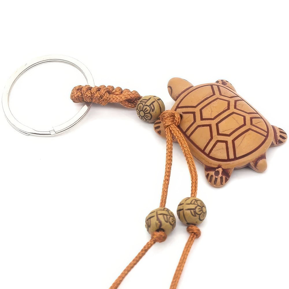 Porte Clé Tortue en Bois
