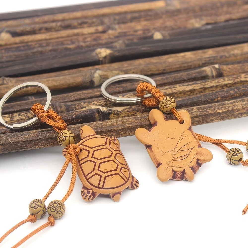Porte Clés en Bois Tortue